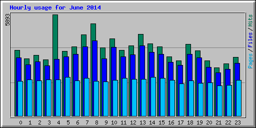 Hourly usage for June 2014