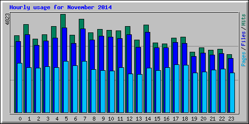 Hourly usage for November 2014