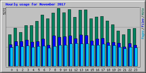 Hourly usage for November 2017