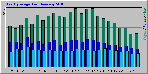 Hourly usage for January 2018