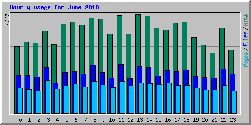 Hourly usage for June 2018