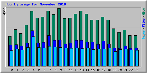 Hourly usage for November 2018