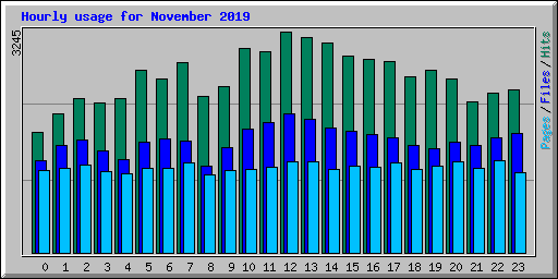 Hourly usage for November 2019