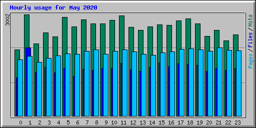 Hourly usage for May 2020