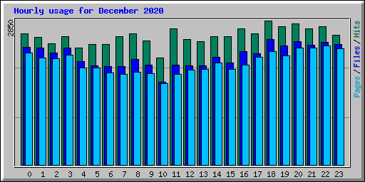 Hourly usage for December 2020