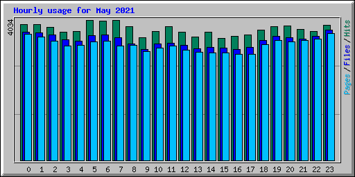 Hourly usage for May 2021