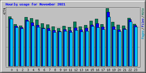 Hourly usage for November 2021