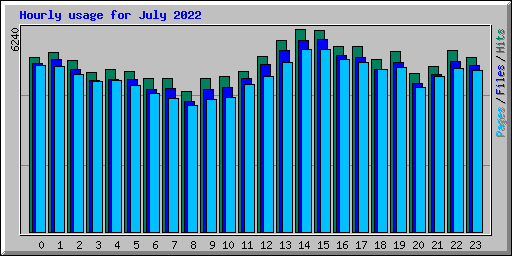 Hourly usage for July 2022