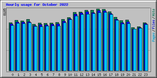 Hourly usage for October 2022