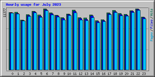 Hourly usage for July 2023