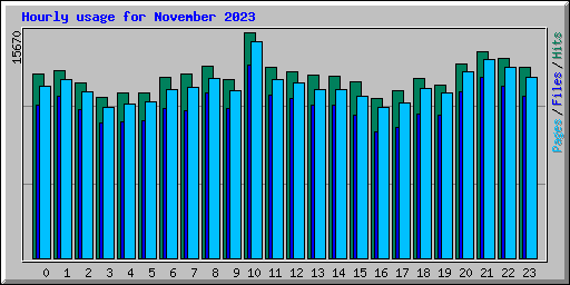 Hourly usage for November 2023