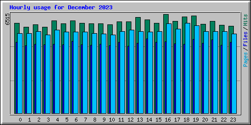 Hourly usage for December 2023